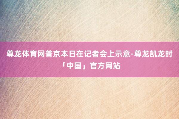 尊龙体育网普京本日在记者会上示意-尊龙凯龙时「中国」官方网站