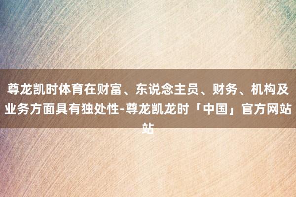 尊龙凯时体育在财富、东说念主员、财务、机构及业务方面具有独处性-尊龙凯龙时「中国」官方网站